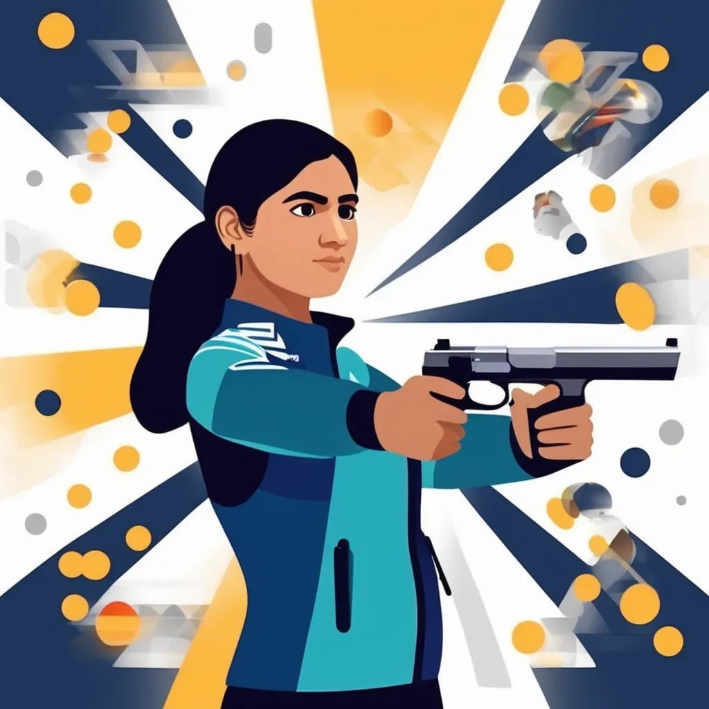 Precision Duel: Yashaswini Singh Deswal and Manu Bhaker in 10-Meter Pistol Shooting