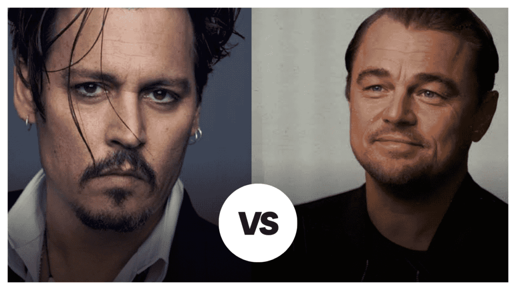 DiCaprio vs Depp: 2 Hollywood Icons, 1 Epic Comparison