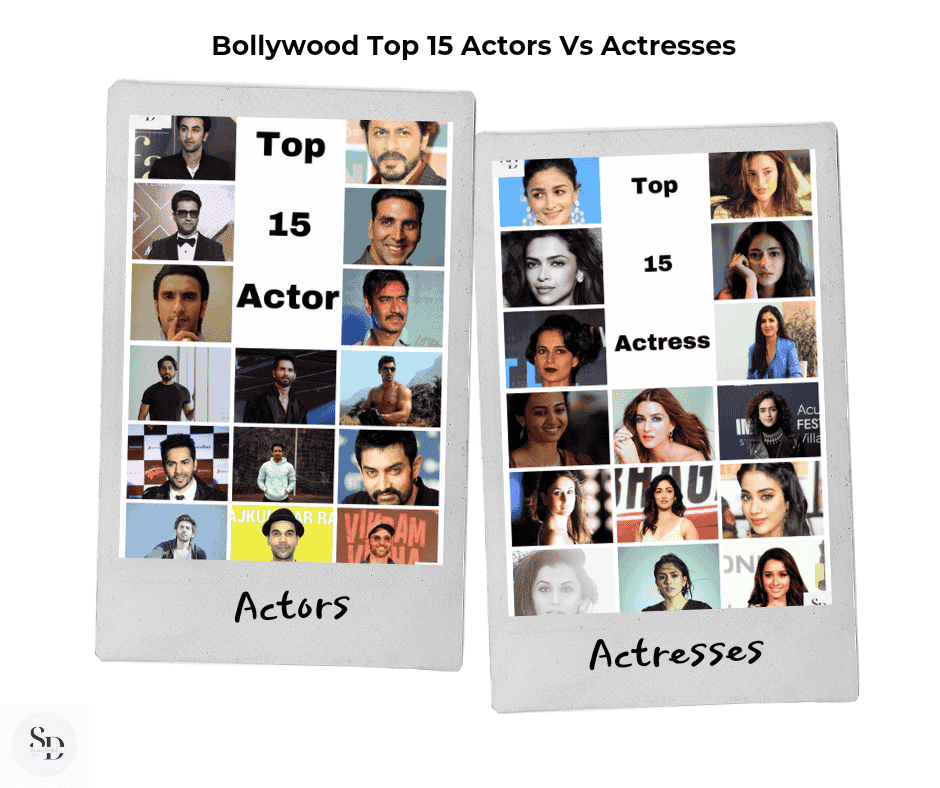 Bollywood Top 15 Actors Vs Actresses