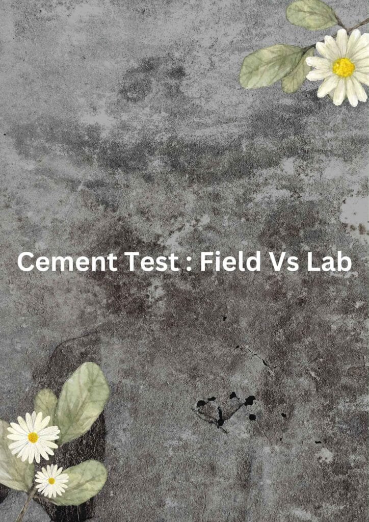 Cement Test : Field Vs Lab
