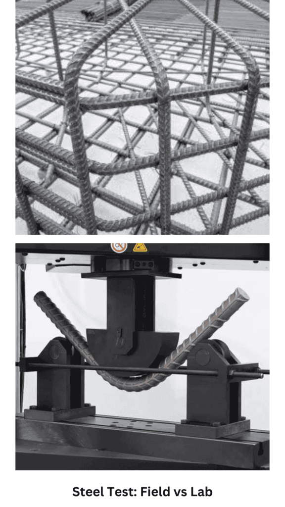 Steel Test: Field vs Lab
